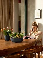 Кашпо Jazz bowl living black D28 H9 см