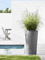 Кашпо Ecopots amsterdam extra high 90 grey D50 H90 см