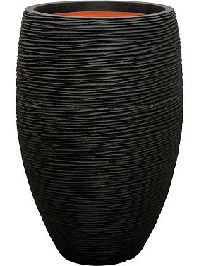 Кашпо Capi nature rib nl vase elegant deluxe black Кашпо Capi nature rib nl vase elegant deluxe black