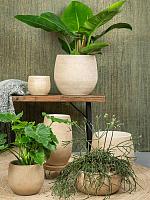 Кашпо Ryan pot high shiny sand D18 H30 см