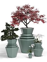 Кашпо Origami hinoki basic planter D51 H80 см