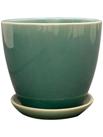 Кашпо с поддоном Rico pot with saucer sea green Кашпо с поддоном Rico pot with saucer sea green