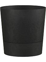 Кашпо Foss round living black D25 H24 см