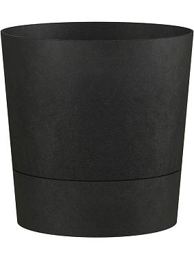 Кашпо Foss round living black