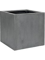 Кашпо Fiberstone block l grey L50 W50 H50 см