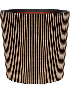 Кашпо Capi nature groove nl vase conical black gold Кашпо Capi nature groove nl vase conical black gold