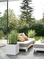 Кашпо Vivo next square white L39 W39 H38 см