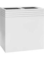 Кашпо Baq line-up rectangle matt white (с техническим горшком и подставкой на колесиках) L74 W38 H75 см
