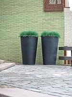 Кашпо Fiberstone belle m black D47 H70 см