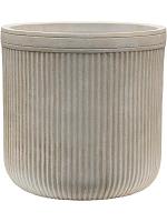 Кашпо Baq vertical rib cylinder beige D30 H31 см