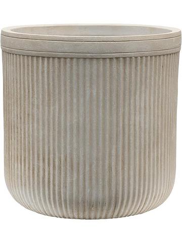 Кашпо Baq vertical rib cylinder beige Кашпо Baq vertical rib cylinder beige