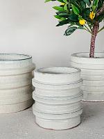 Кашпо Agate pot cream D50 H40 см