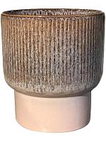 Кашпо Dodo pot reactive jade brown D17 H19 см