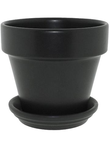 Кашпо с поддоном Urbann pot & saucer matt anthracite