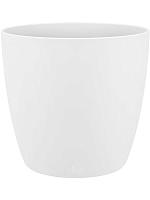 Кашпо Brussels® round white D22 H20 см