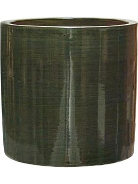 Кашпо Plain striped cylinder olive Кашпо Plain striped cylinder olive