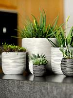Кашпо Capi nature rib planter ball ivory D14 H13 см Кашпо Capi nature rib planter ball ivory D14 H13 см