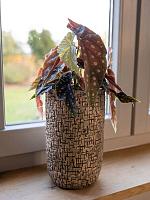 Кашпо Maxim pot tall shiny sand D14 H24 см