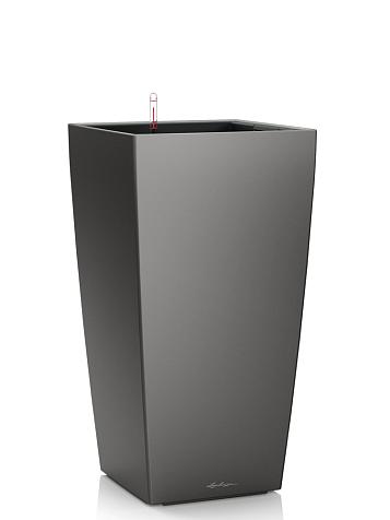 Кашпо Lechuza Cubico 30 антрацитовый металлик