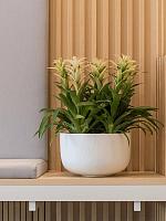 Кашпо Fiberstone sunny l matt white D45 H27 см