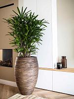 Кашпо Capi nature rib nl vase elegant deluxe black gold D38 H58 см Кашпо Capi nature rib nl vase elegant deluxe black gold D38 H58 см