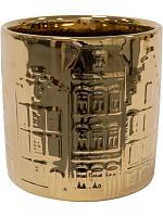 Кашпо Jille pot houses gold D14 H13 см Кашпо Jille pot houses gold D14 H13 см