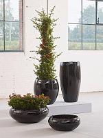 Кашпо Moda emperor black shiny D43 H74 см