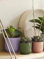 Кашпо Vibes fold round fern green D16 H14 см