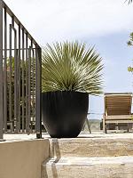 Кашпо Fiberstone jesslyn s black D50 H44 см