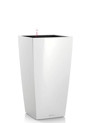 Кашпо Lechuza Cubico 22 белый лакированный