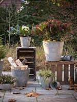 Кашпо Artstone claire pot grey D33 H29 см