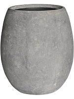 Кашпо Baq polystone coated plain balloon raw grey (с техническим горшком) D48 H55 см