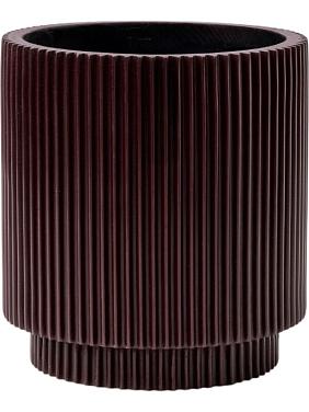 Кашпо Capi nature groove special vase cylinder black red Кашпо Capi nature groove special vase cylinder black red