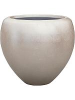 Кашпо Baq metallic silver leaf couple matt light champagne (с техническим горшком) D50 H45 см Кашпо Baq metallic silver leaf couple matt light champagne (с техническим горшком) D50 H45 см