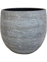 Кашпо Evi pot antique silver D29 H26 см