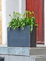 Кашпо Fiberstone jort slim s black L91 W20 H50 см