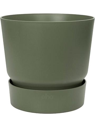 Кашпо с поддоном Greenville round leaf green Кашпо с поддоном Greenville round leaf green