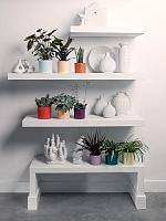 Кашпо Lex pott flowerpot coral red multicolor (набор 3 шт) D14 H12 см