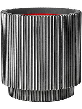 Кашпо Capi nature groove nl vase cylinder anthracite Кашпо Capi nature groove nl vase cylinder anthracite