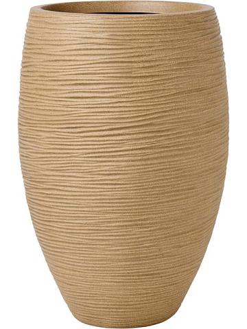 Кашпо Capi nature rib nl vase elegant deluxe beige Кашпо Capi nature rib nl vase elegant deluxe beige