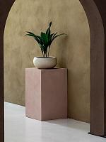 Кашпо Grigio low balloon antique white D114 H54 см