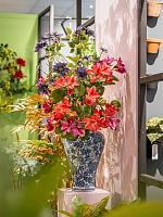 Клематисы розовые искусственный W27 H110 см Клематисы розовые искусственный W27 H110 см