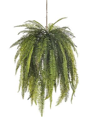 Папоротник Нефролепис ампельный в подвесном кашпо искусственный