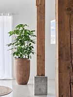 Кашпо Baq polystone coated plain coppa rock (с техническим горшком) D48 H80 см