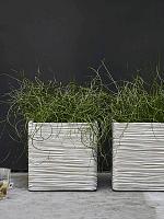 Кашпо Capi nature rib nl planter square ivory L30 W30 H30 см Кашпо Capi nature rib nl planter square ivory L30 W30 H30 см