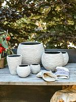 Кашпо Capi nature rib vase ball ivory D18 H15 см Кашпо Capi nature rib vase ball ivory D18 H15 см