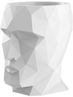 Кашпо Nano adan glossy pot opaque white L17 W13 H18 см