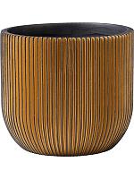 Кашпо Capi nature groove planter ball black gold D17 H15 см Кашпо Capi nature groove planter ball black gold D17 H15 см