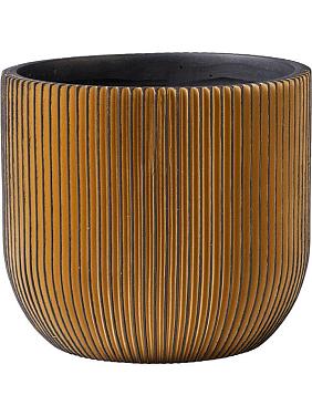 Кашпо Capi nature groove planter ball black gold Кашпо Capi nature groove planter ball black gold
