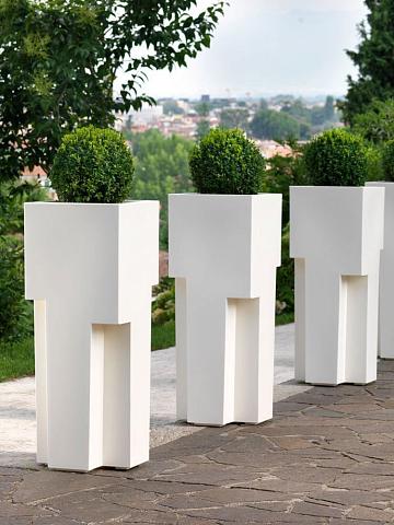 Кашпо TeraPlast New York City 100 белый (Италия) Кашпо TeraPlast New York City 100 белый (Италия)